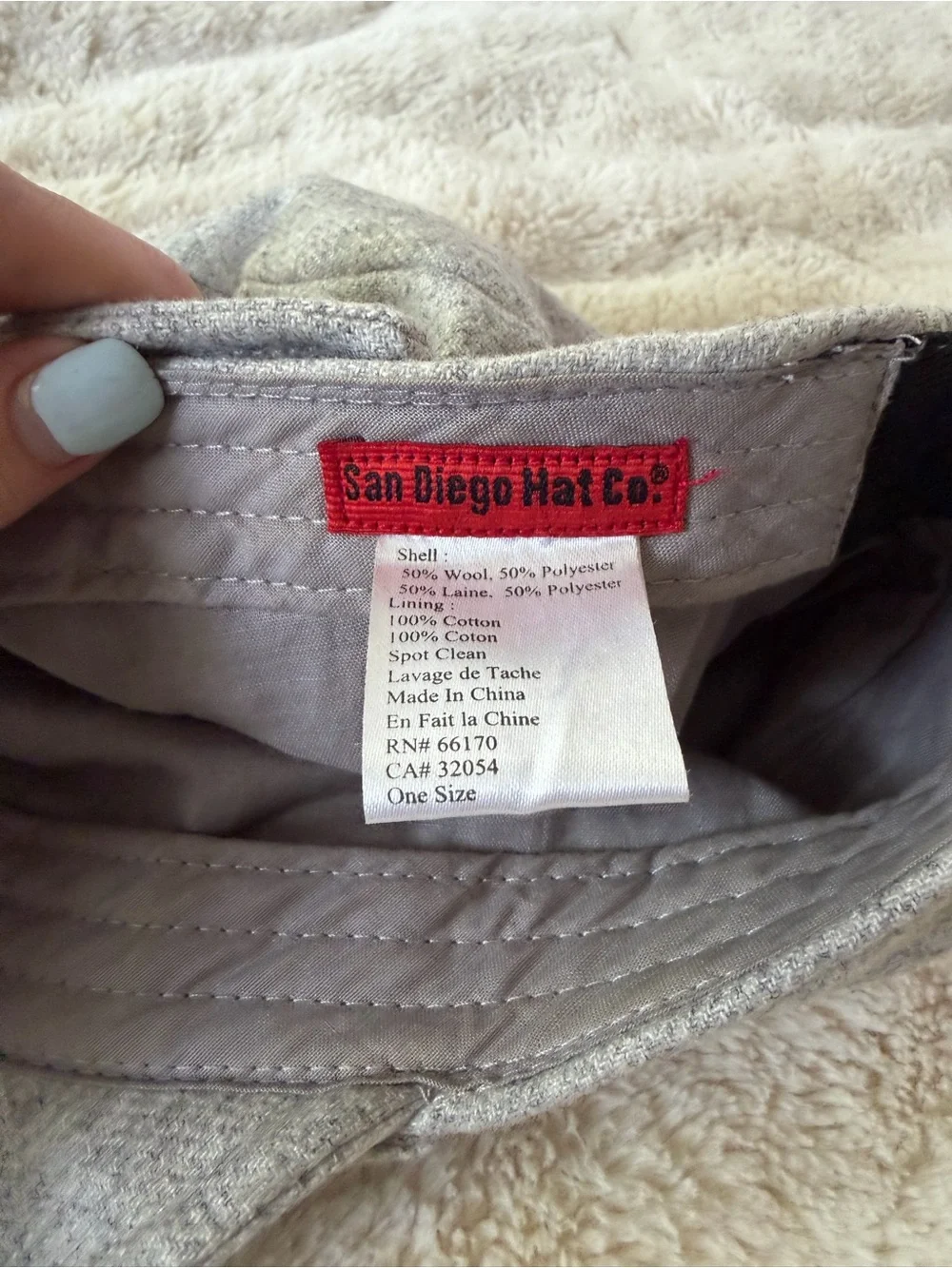 San Diego Hat Co Gray Wool Blend Cadet Newsboy Hat One Size